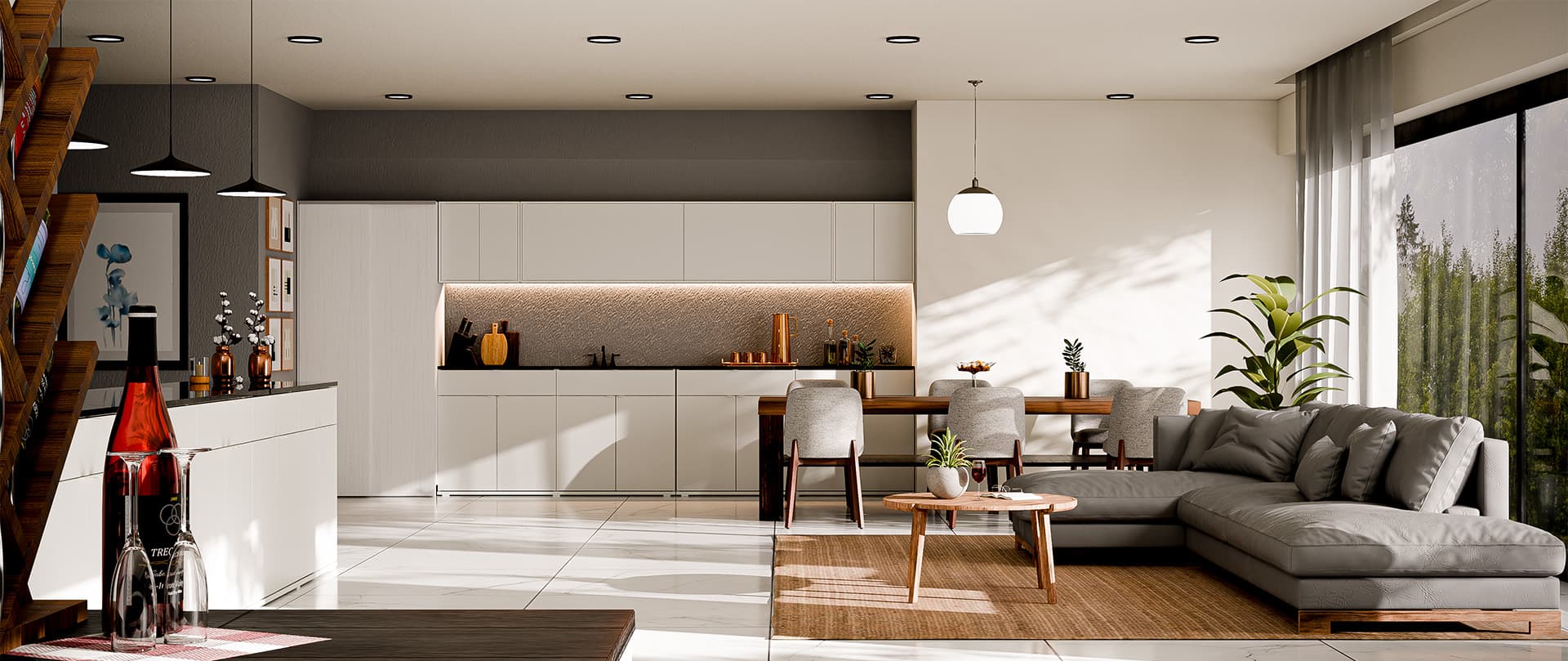 Open-Plan Living & Kitchen