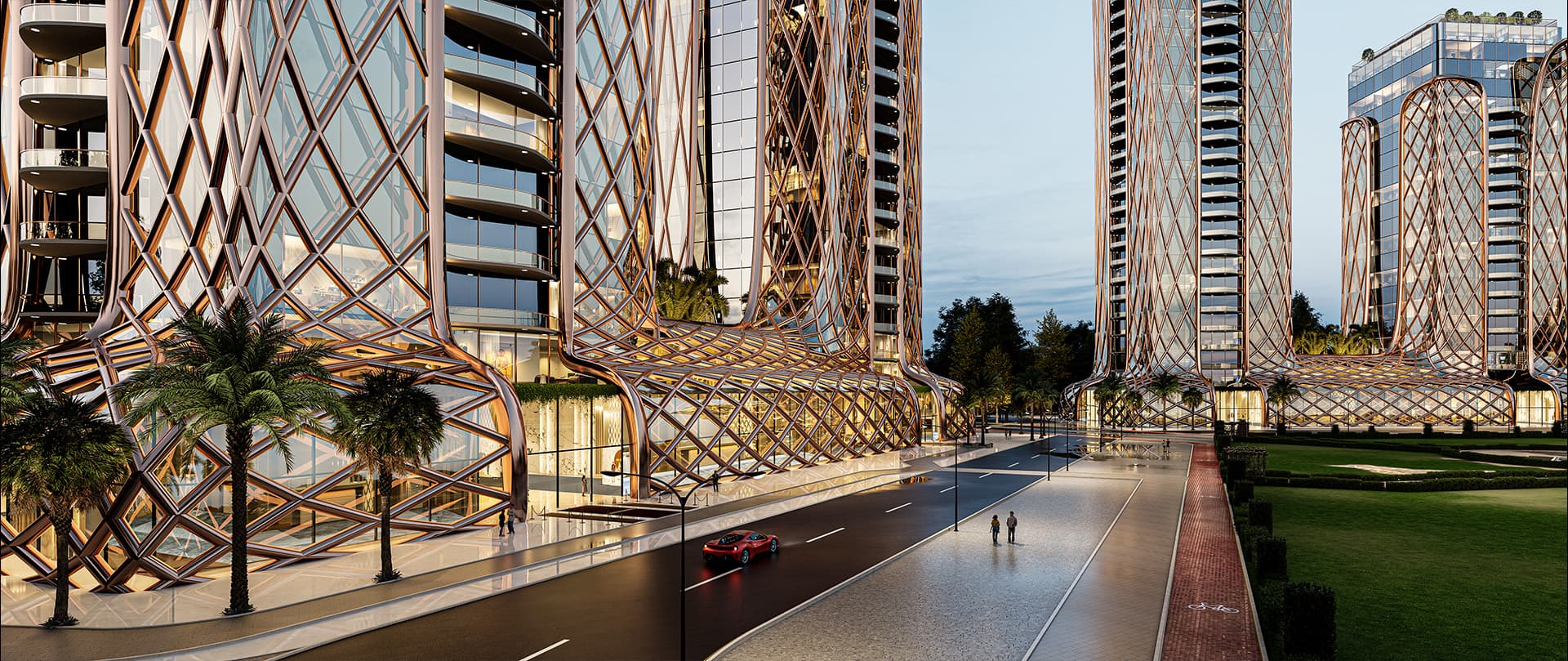 Diamond Lattice Tower Promenade